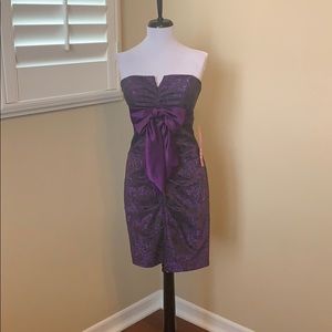 Purple and Black prom dress